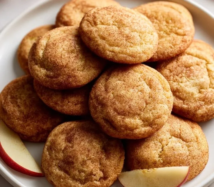 Apple Cider Snickerdoodle Cookies
