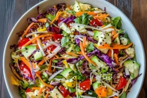 Asian Chopped Salad with fresh vegetables and vibrant dressing
