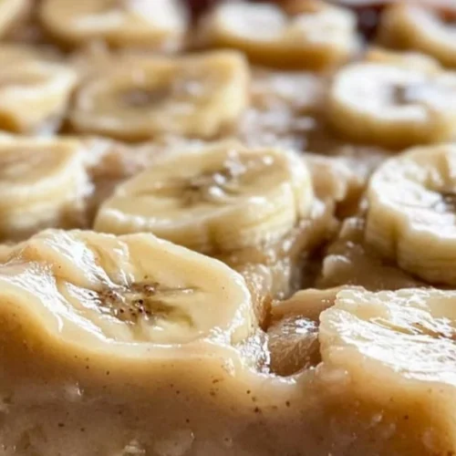 Delicious banana bars topped with rich brown butter icing