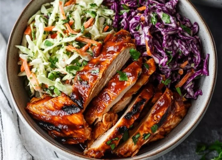 BBQ Chicken Bowls with Healthy Coleslaw, Always Fresh