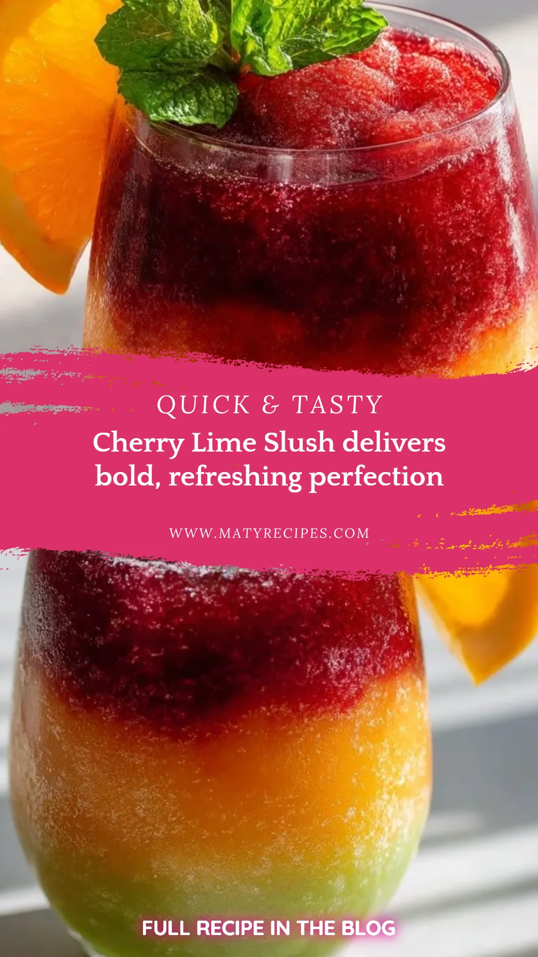 Cherry Lime Slush delivers bold, refreshing perfection