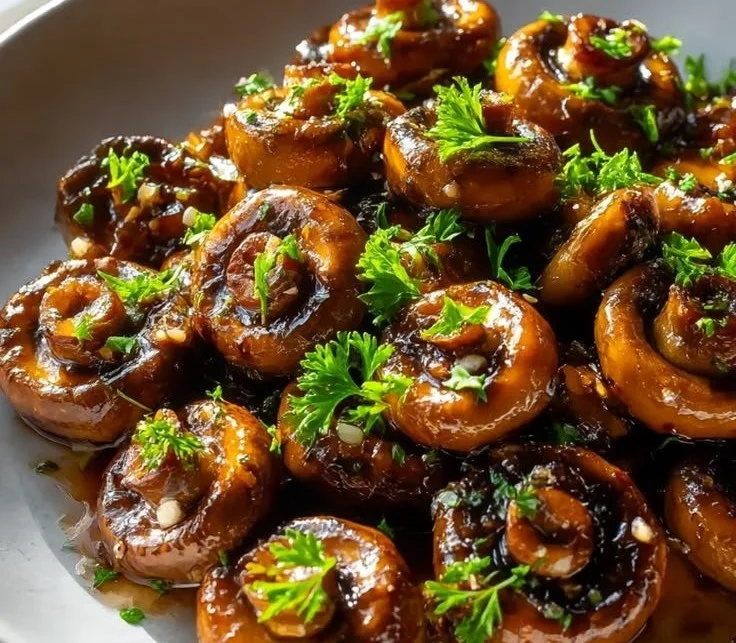 Garlic Butter Soy Glazed Mushrooms