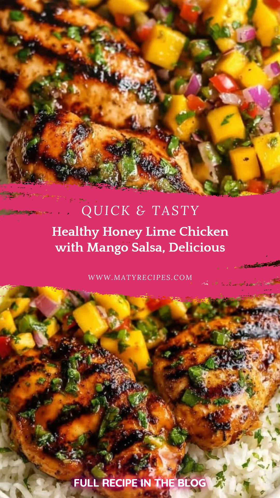 Healthy Honey Lime Chicken with Mango Salsa, Delicious