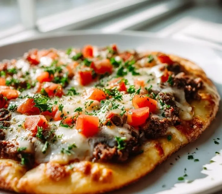 Hobo Beef Flatbread Pizza