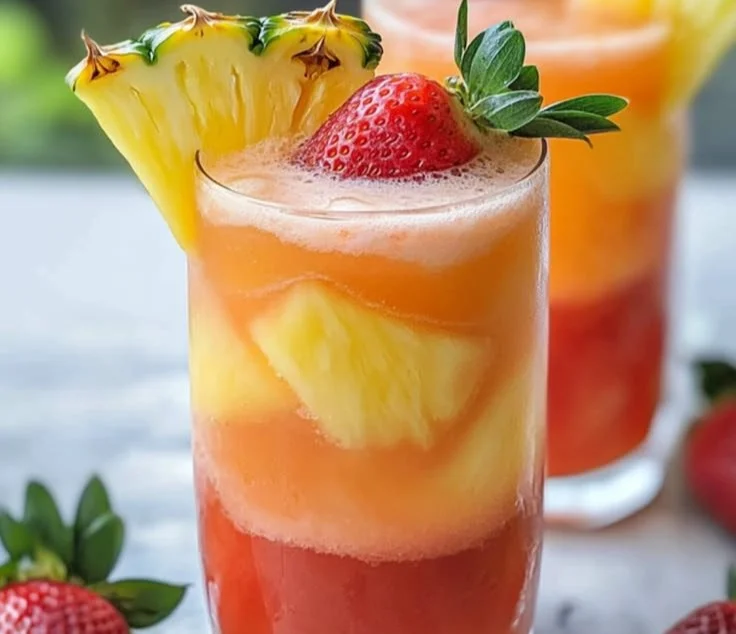 Pineapple Strawberry Agua Fresca