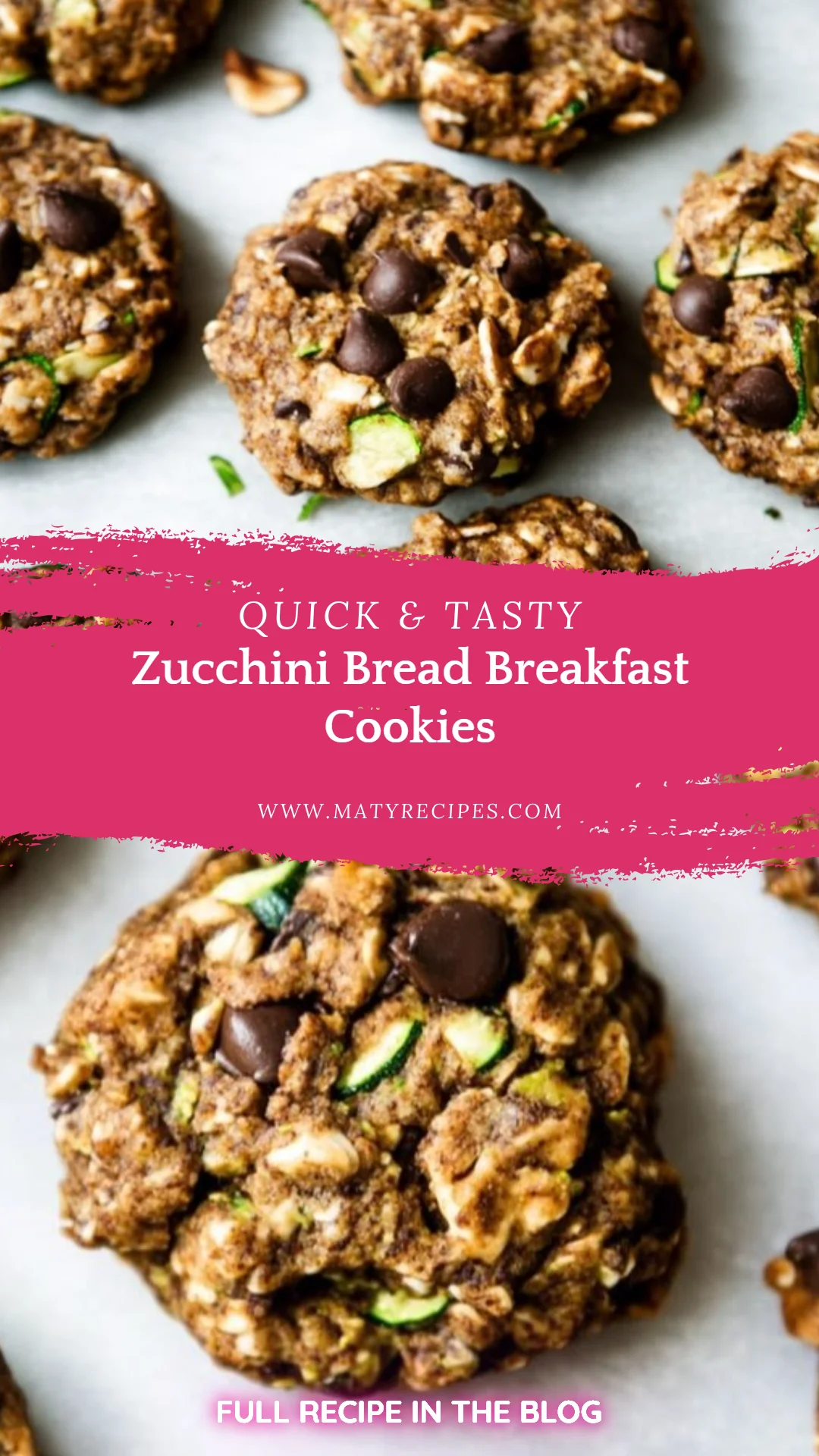 Zucchini Bread Breakfast Cookies
