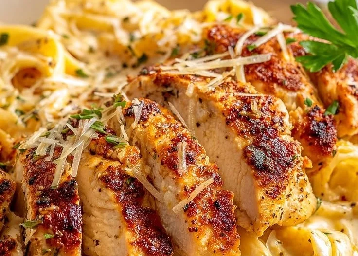Buttery Garlic Parmesan Chicken Alfredo