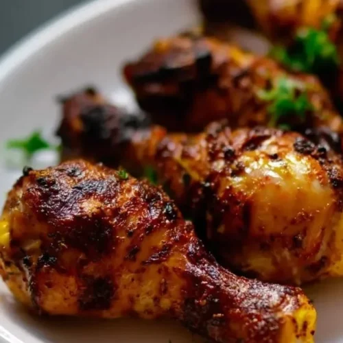 Marinated chicken drumsticks ready for grilling or baking
