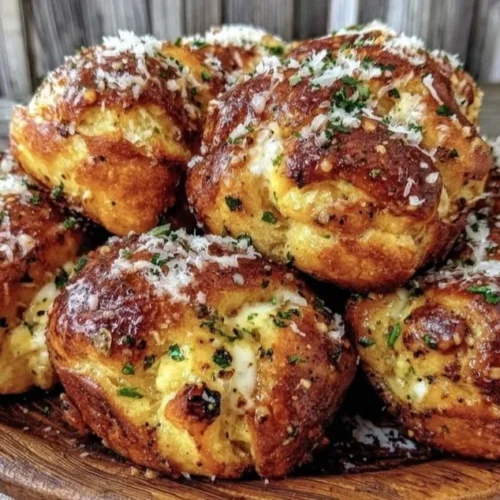 Crispy air fryer garlic knots with herb butter, a perfect easy snack.