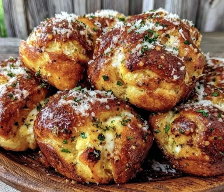 Crispy air fryer garlic knots with herb butter, a perfect easy snack.