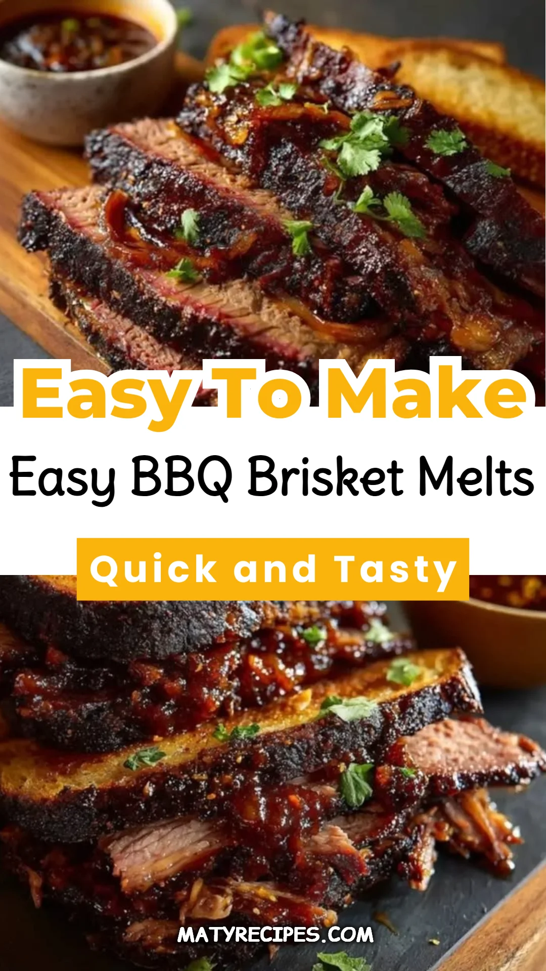 Easy BBQ Brisket Melts