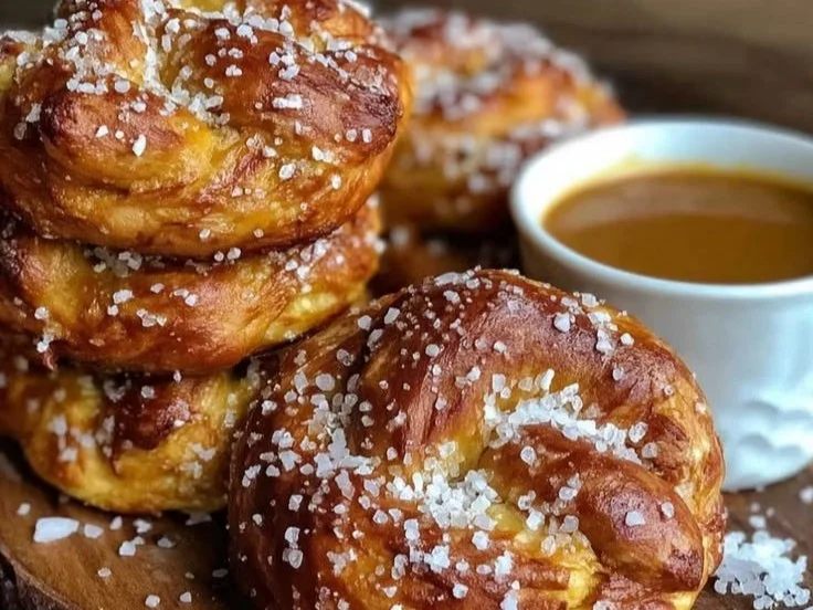 Easy Cinnamon Sugar Soft Pretzels Recipe with Salted Caramel Dip for Cozy Snacks
