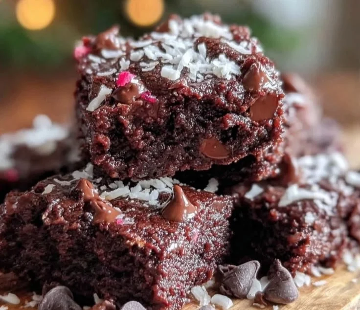 Delicious gluten-free brownies made with coconut flour and dark chocolate chips