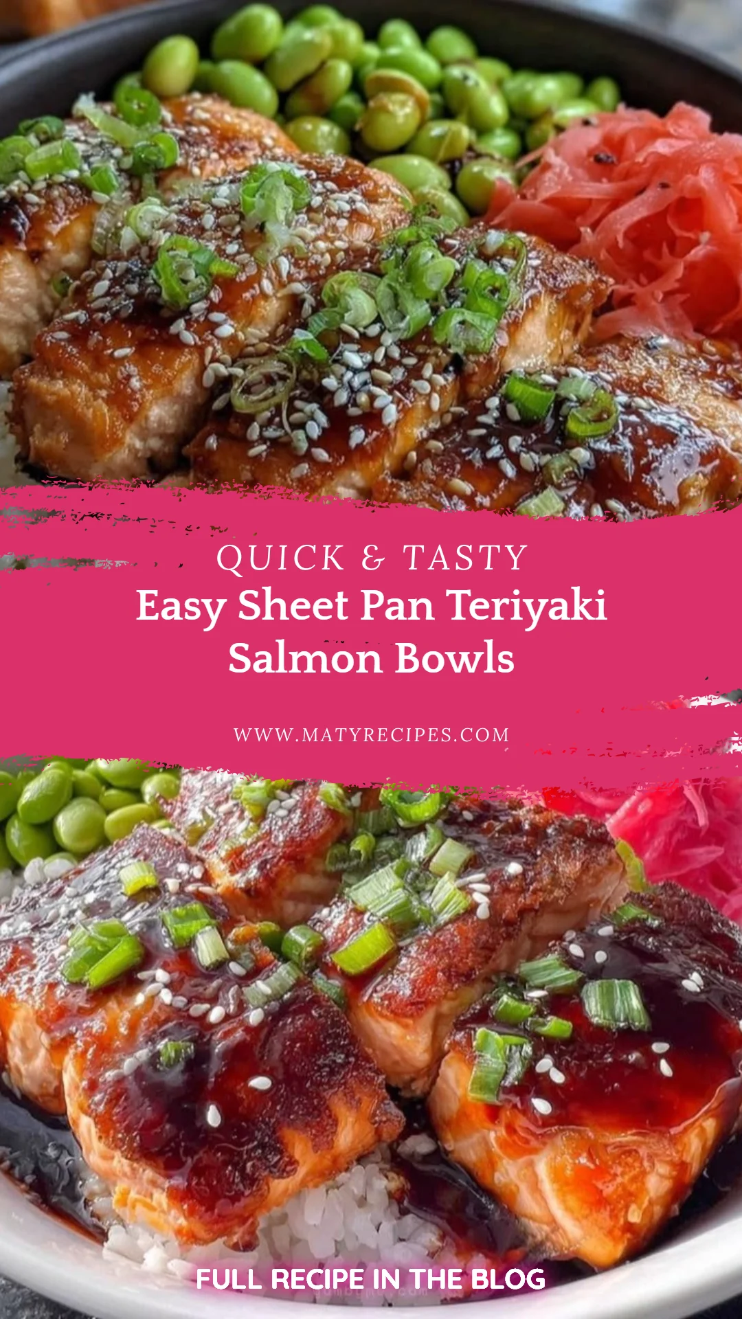 Easy Sheet Pan Teriyaki Salmon Bowls