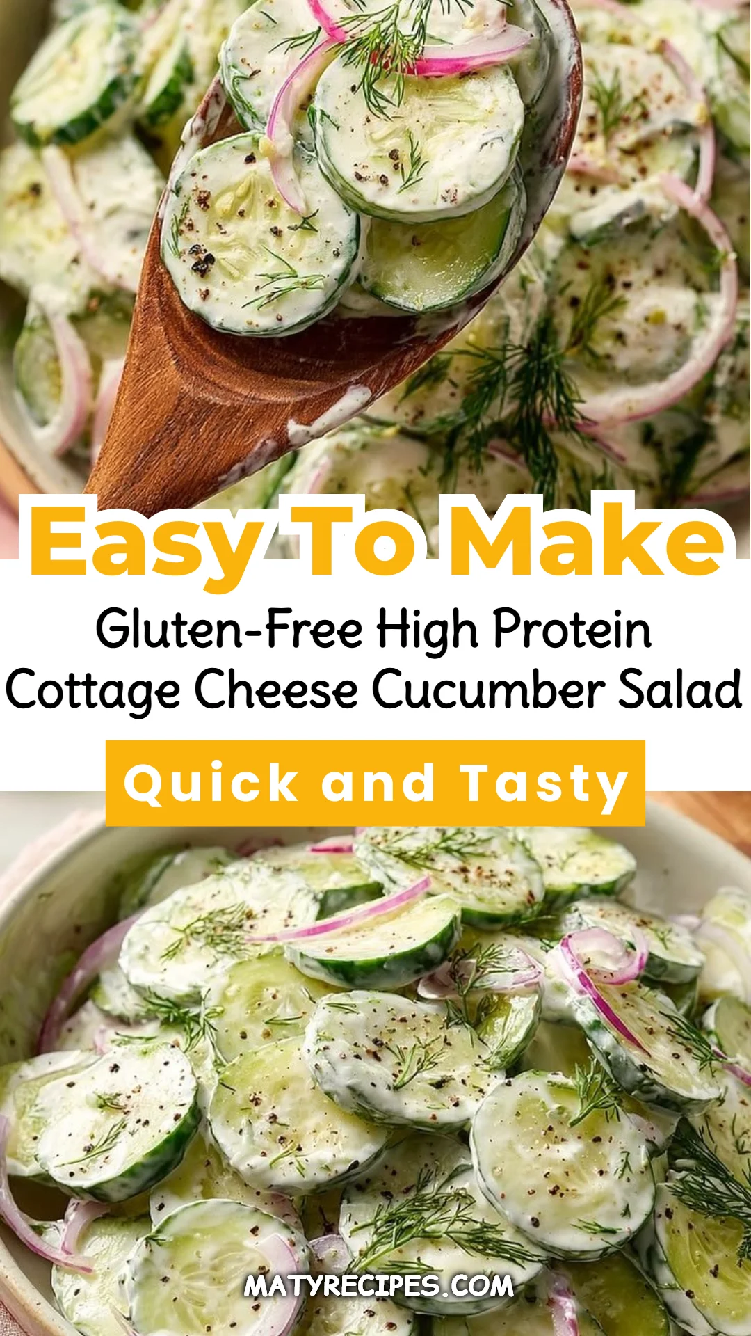 Gluten-Free High Protein Cottage Cheese Cucumber Salad