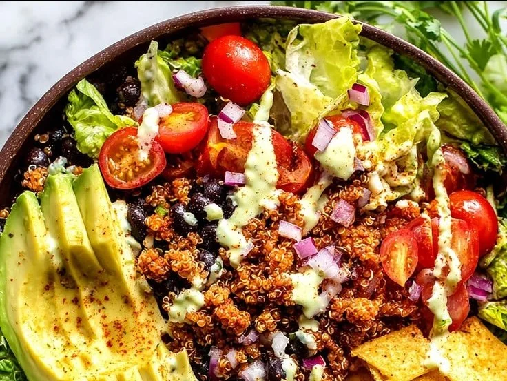 Gluten-Free Loaded Quinoa Taco Salad