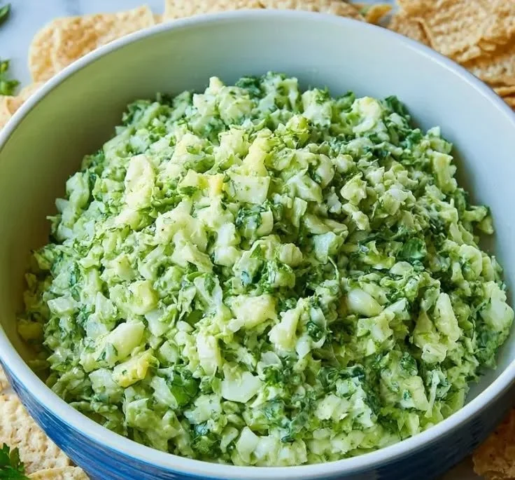 Delicious Green Goddess Salad with mixed greens and creamy dressing