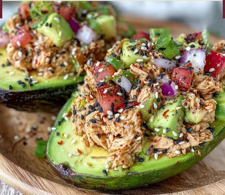 High-Protein Tuna Stuffed Avocado