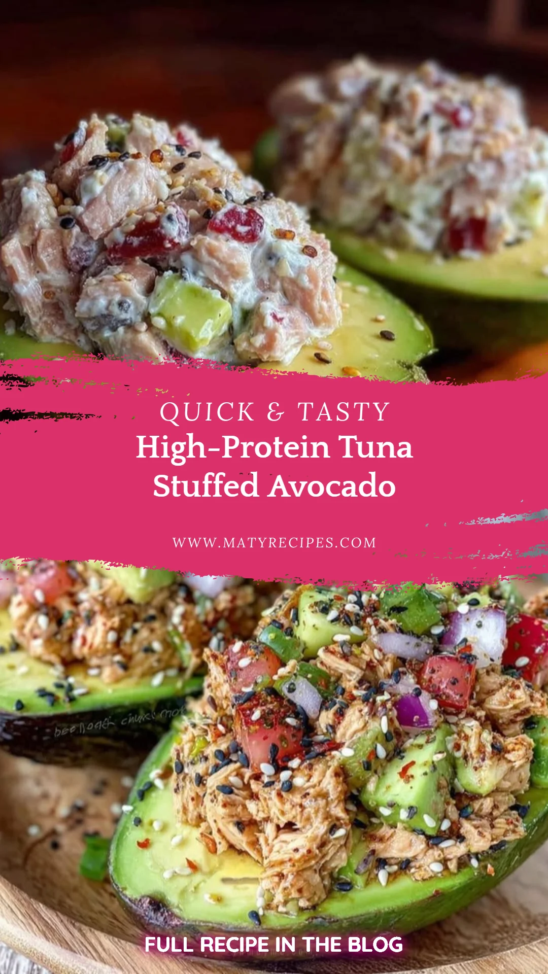 High-Protein Tuna Stuffed Avocado