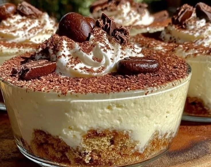 No-Bake Tiramisu Cheesecake Cups