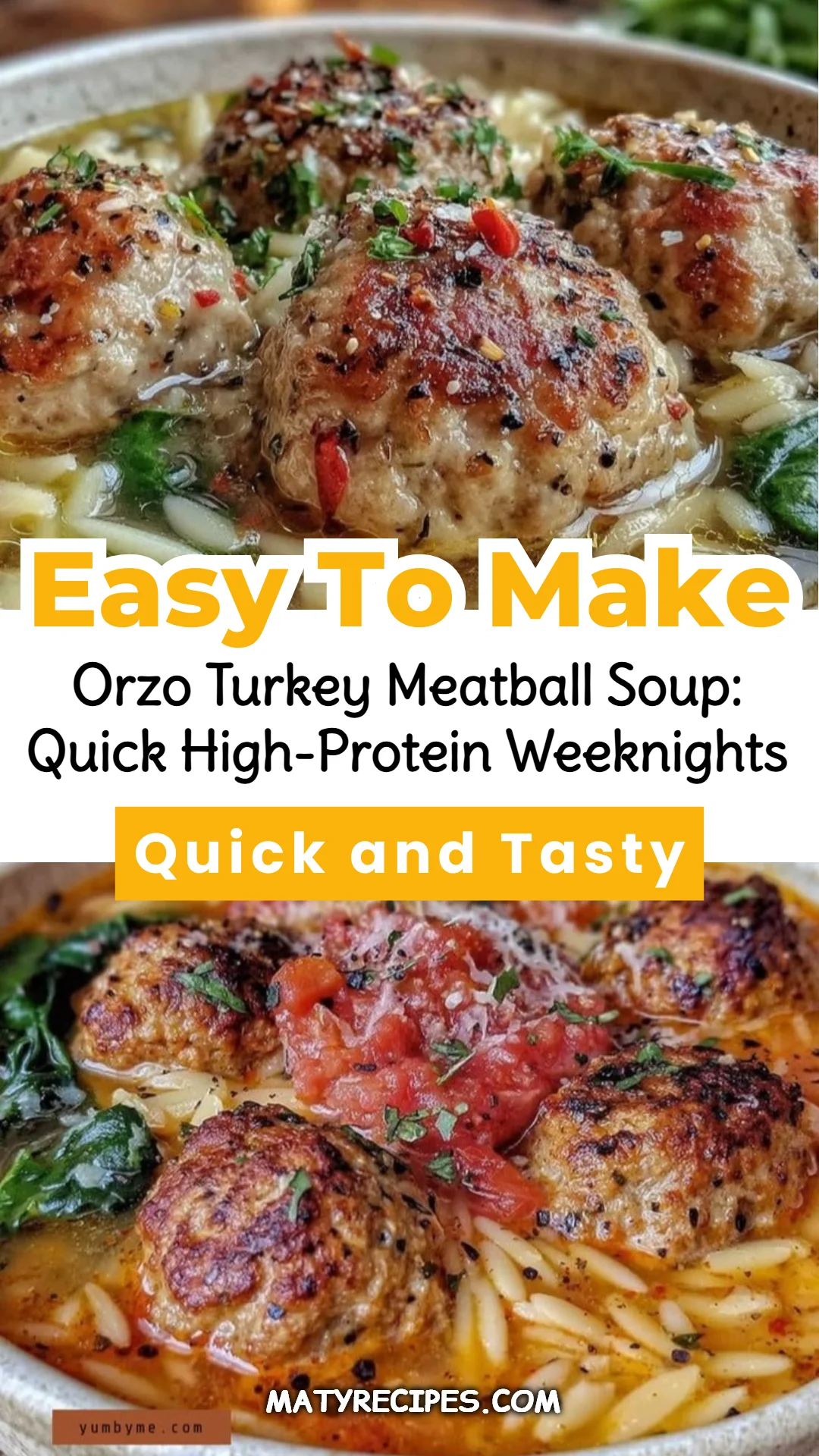 Orzo Turkey Meatball Soup: Quick High-Protein Weeknights