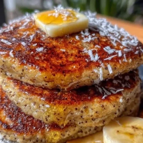 Quick gluten-free banana pancakes made with almond flour served on a plate