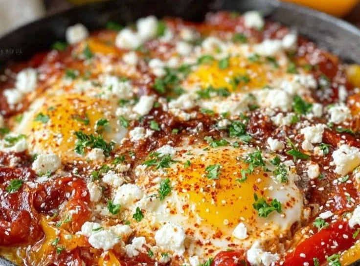 Quick Mediterranean Shakshuka Recipe with Roasted Peppers and Feta for Easy Dinners
