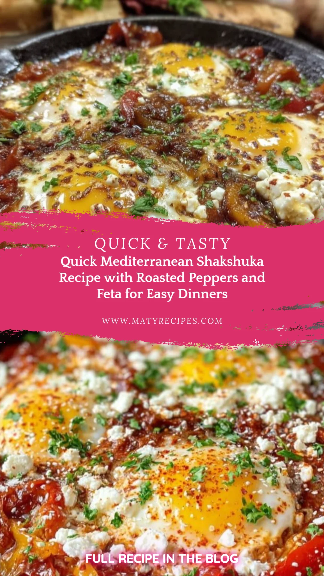 Quick Mediterranean Shakshuka Recipe with Roasted Peppers and Feta for Easy Dinners