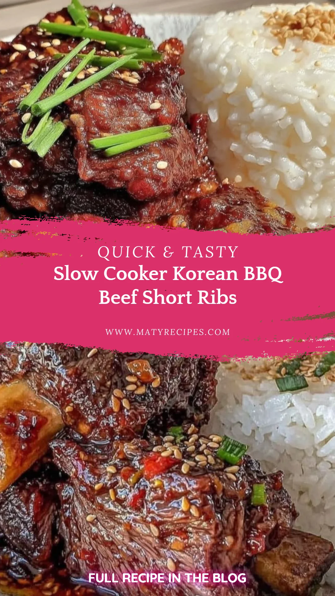 Slow Cooker Korean BBQ Beef Short Ribs