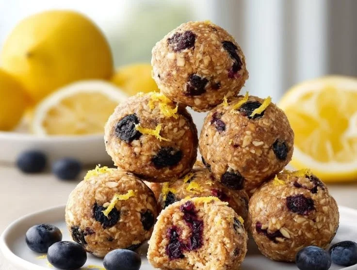 10-Minute Lemon Blueberry Cottage Cheese Bites recipe