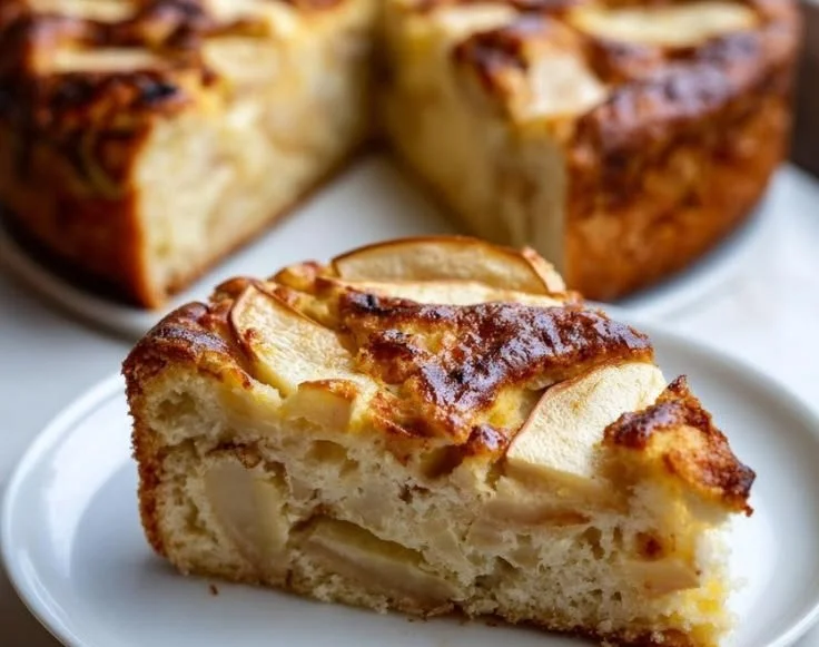 Freshly baked Apple Cinnamon Focaccia with a golden crust and apple topping