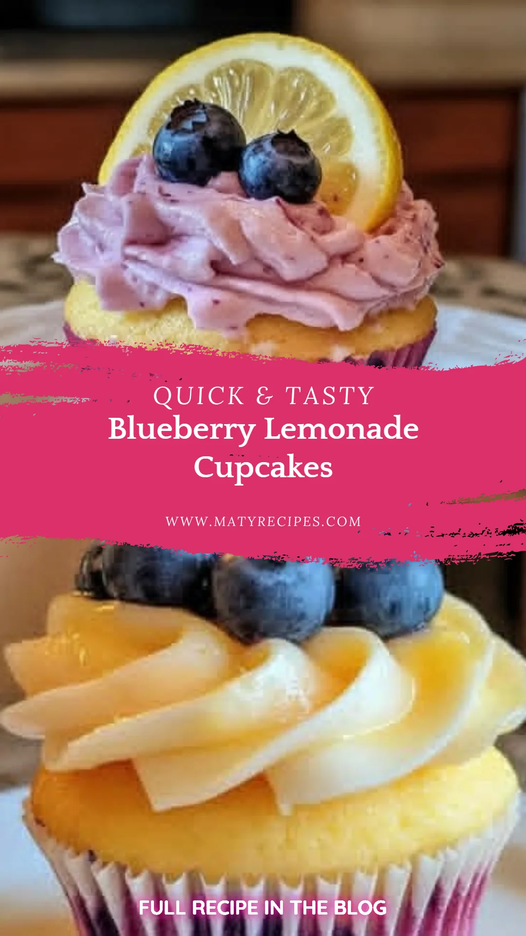 Blueberry Lemonade Cupcakes