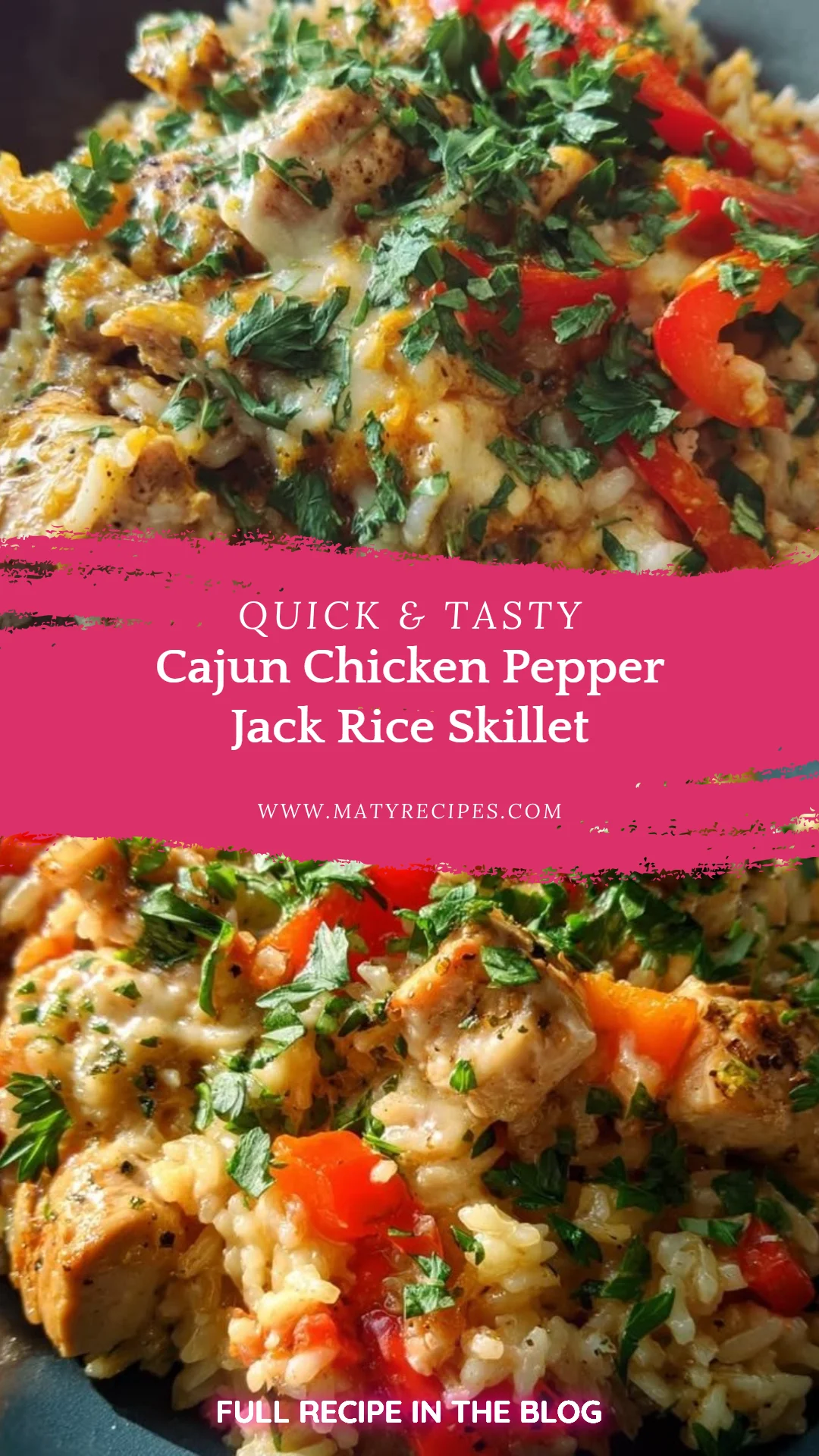 Cajun Chicken Pepper Jack Rice Skillet