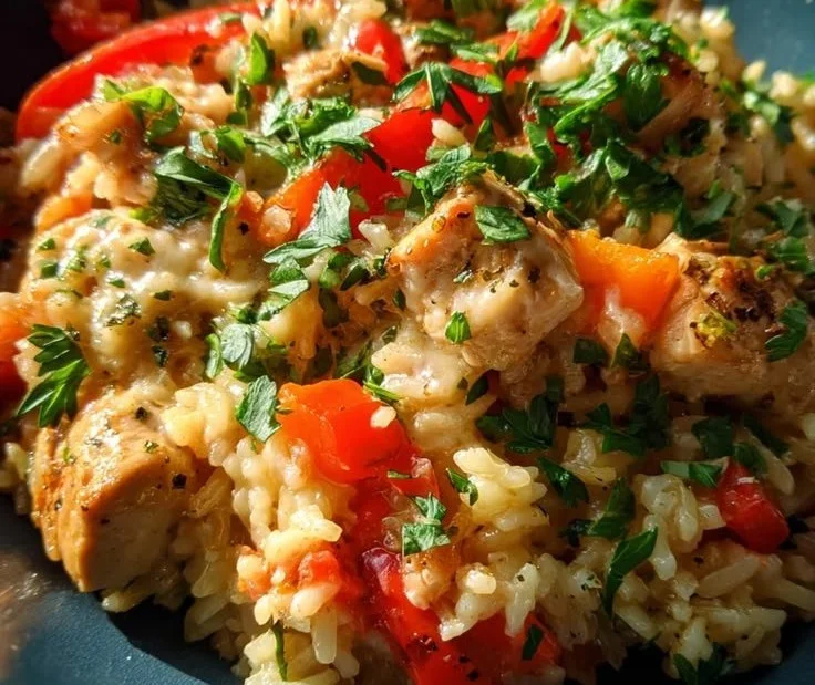 Cajun Chicken Pepper Jack Rice Skillet