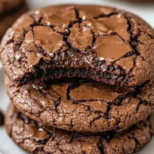 Delicious chewy brownie cookies on a plate, perfect for chocolate lovers