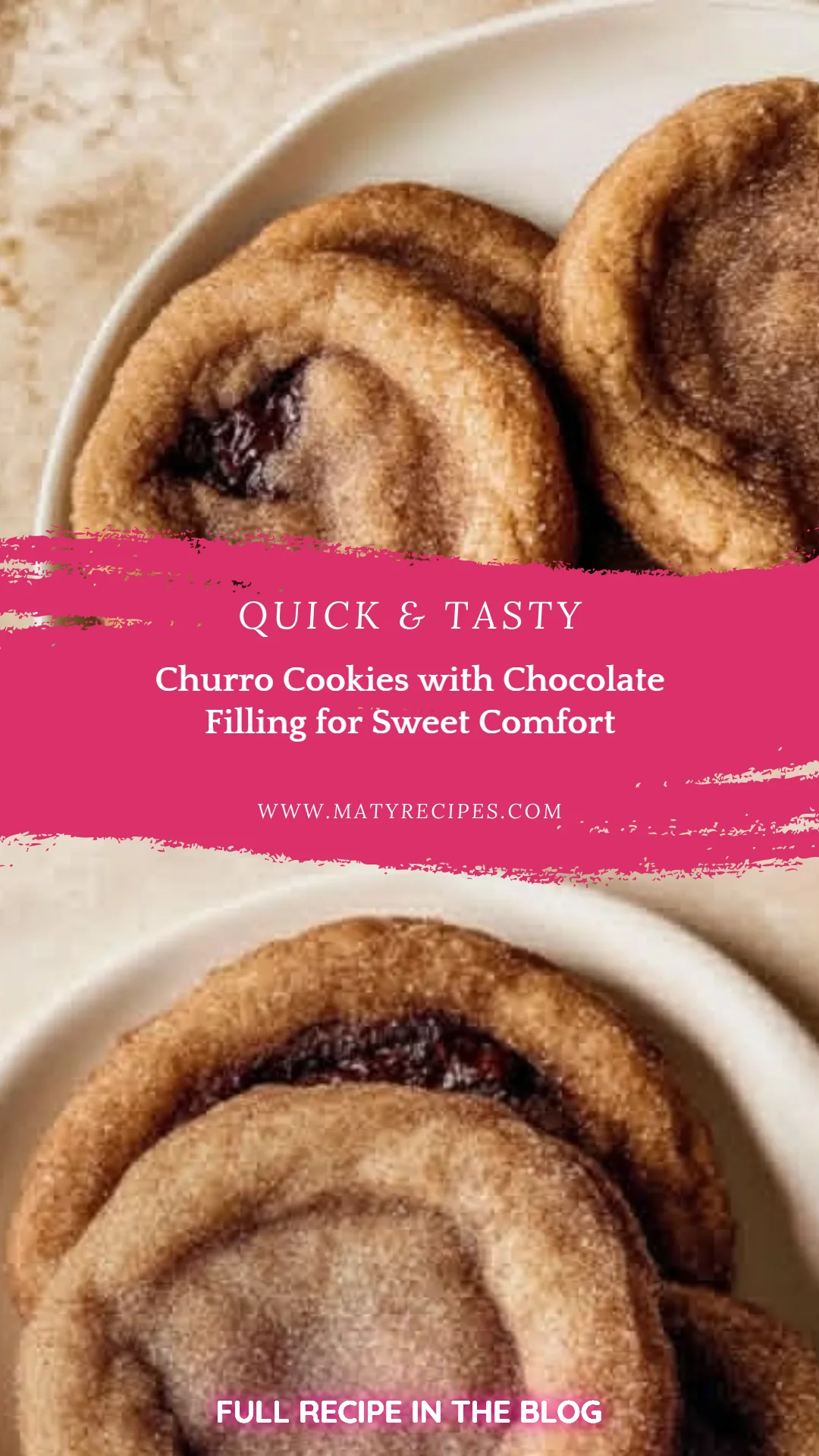 Churro Cookies with Chocolate Filling for Sweet Comfort