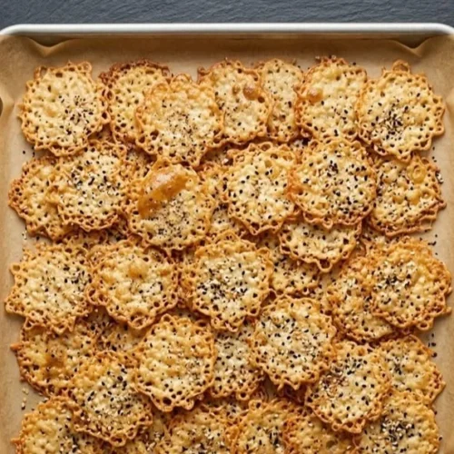 A bowl of crunchy cottage cheese chips, a healthy snack option.
