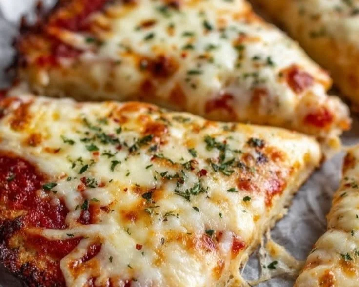 Delicious cottage cheese pizza crust fresh from the oven
