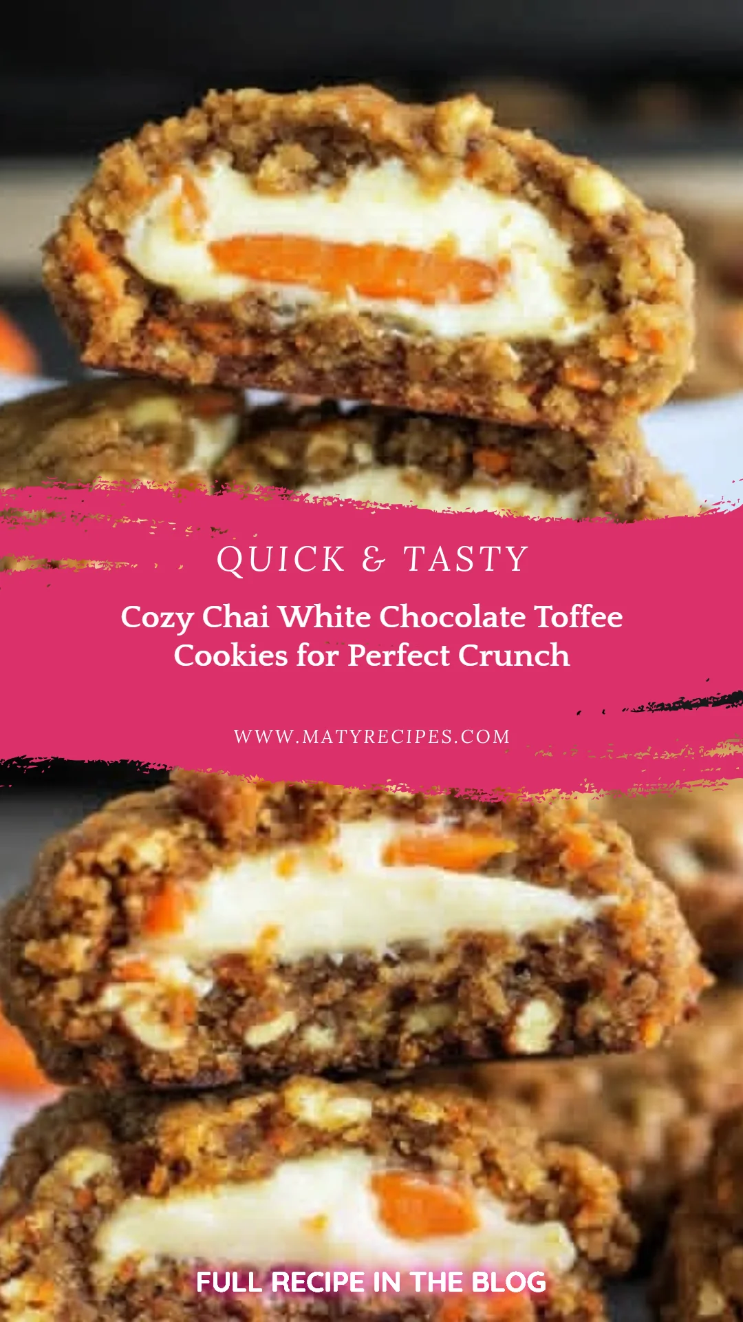 Cozy Chai White Chocolate Toffee Cookies for Perfect Crunch