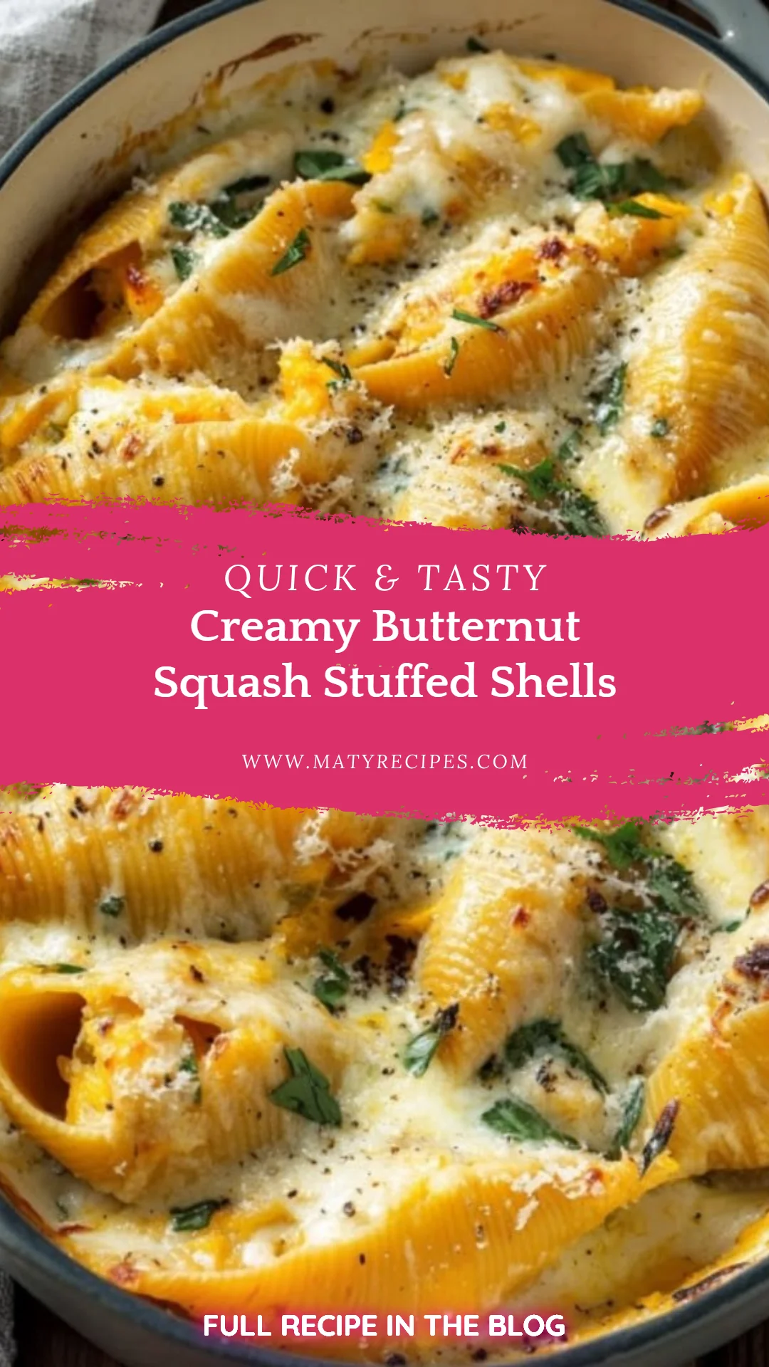 Creamy Butternut Squash Stuffed Shells