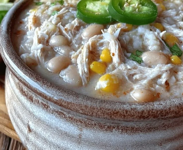 Creamy Slow Cooker White Chicken Chili