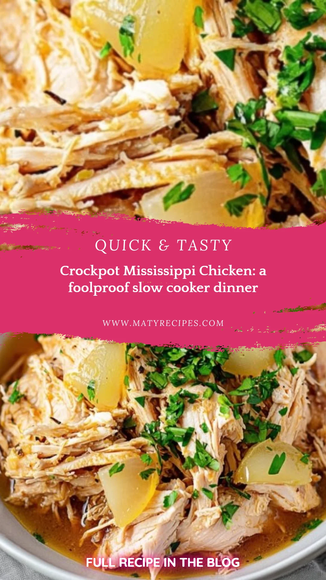 Crockpot Mississippi Chicken: a foolproof slow cooker dinner