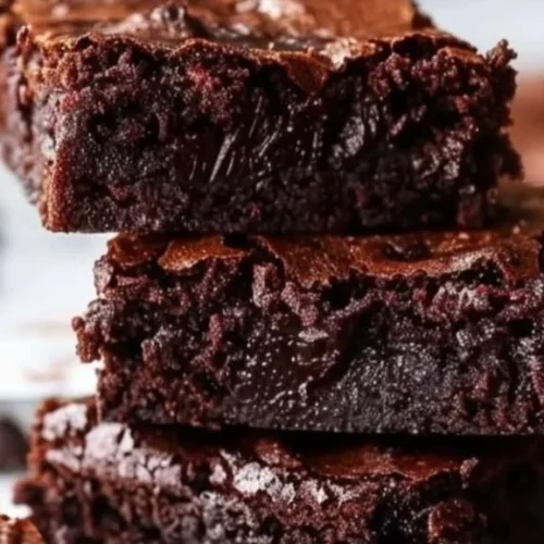Delicious easy chocolate brownies fresh out of the oven