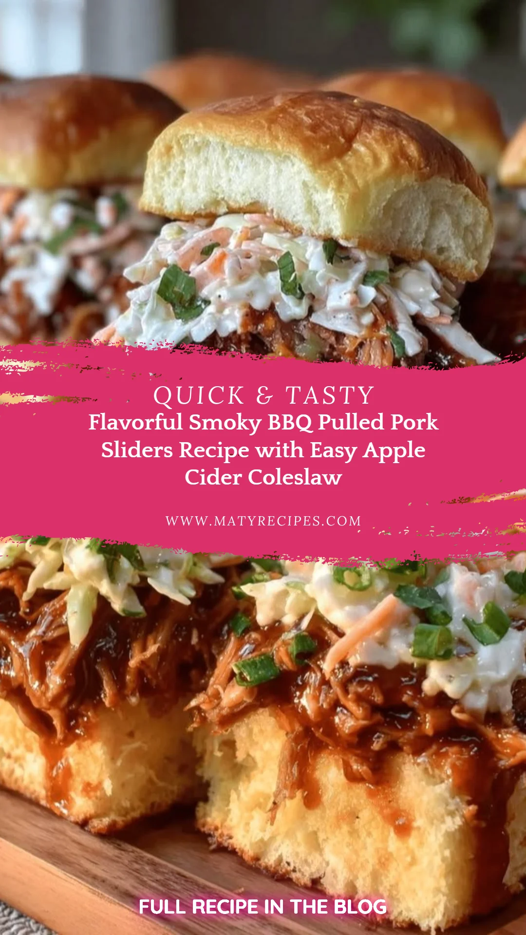 Flavorful Smoky BBQ Pulled Pork Sliders Recipe with Easy Apple Cider Coleslaw