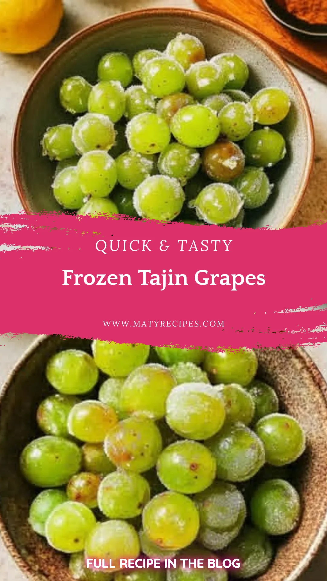 Frozen Tajin Grapes