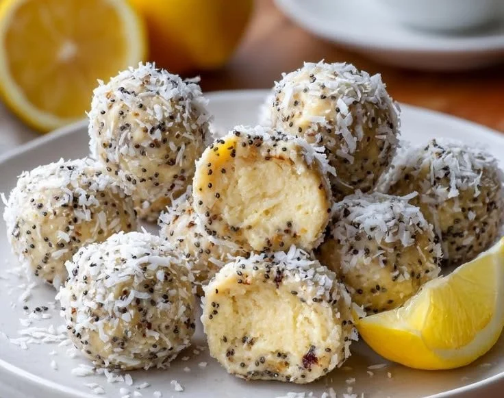 Delicious lemon poppyseed protein bites for a healthy snack