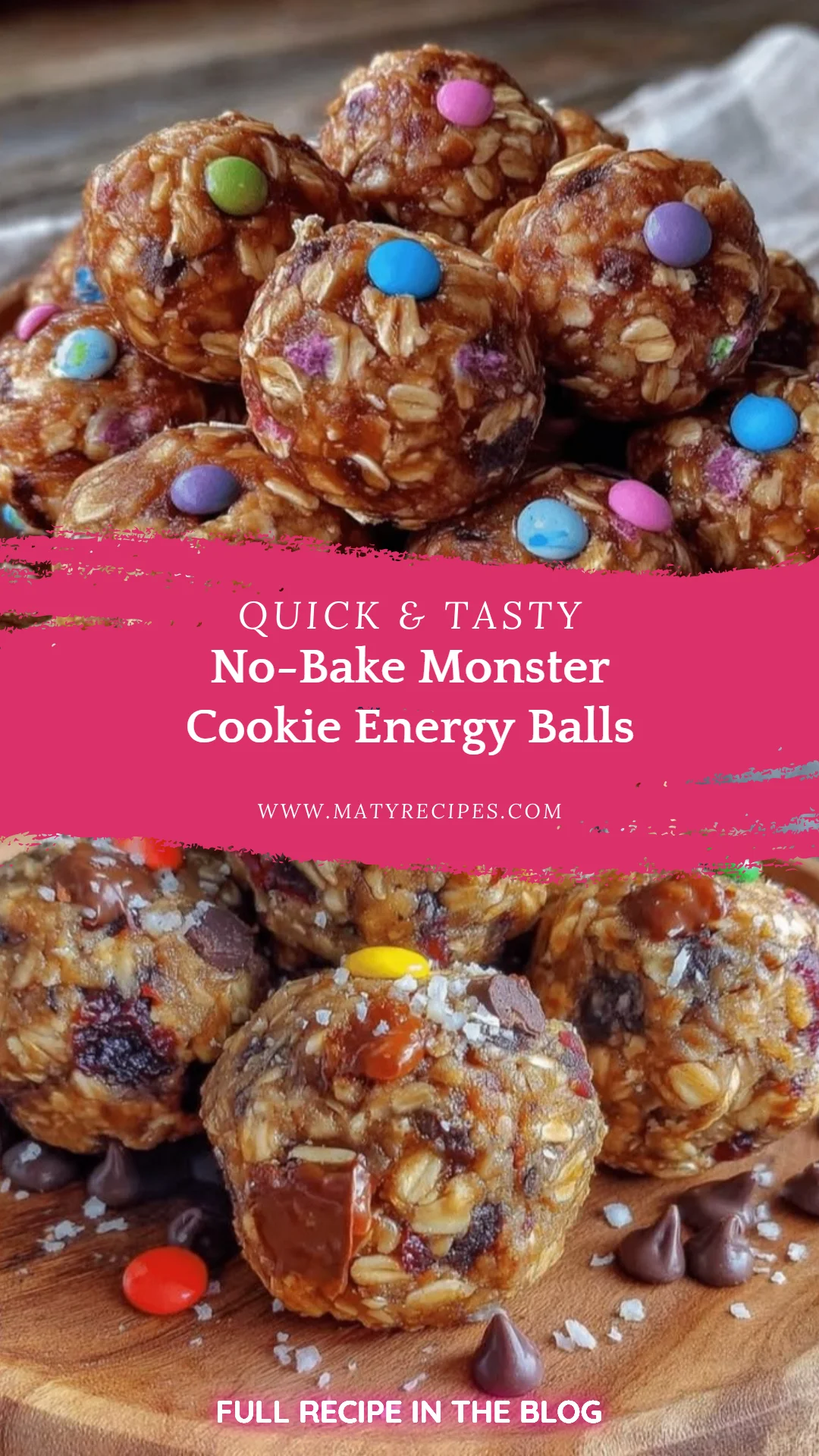 No-Bake Monster Cookie Energy Balls