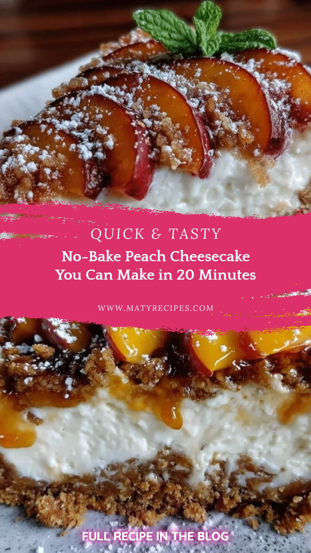 No-Bake Peach Cheesecake You Can Make in 20 Minutes