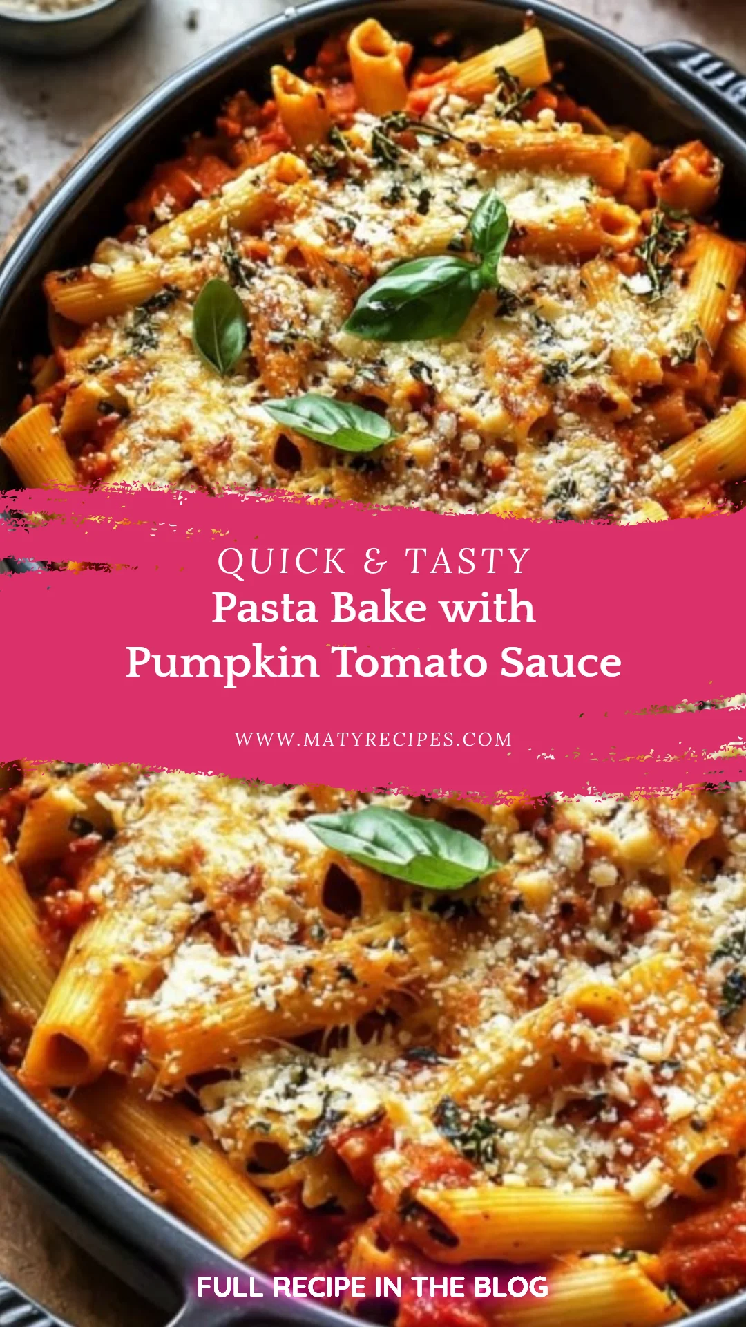 Pasta Bake with Pumpkin Tomato Sauce