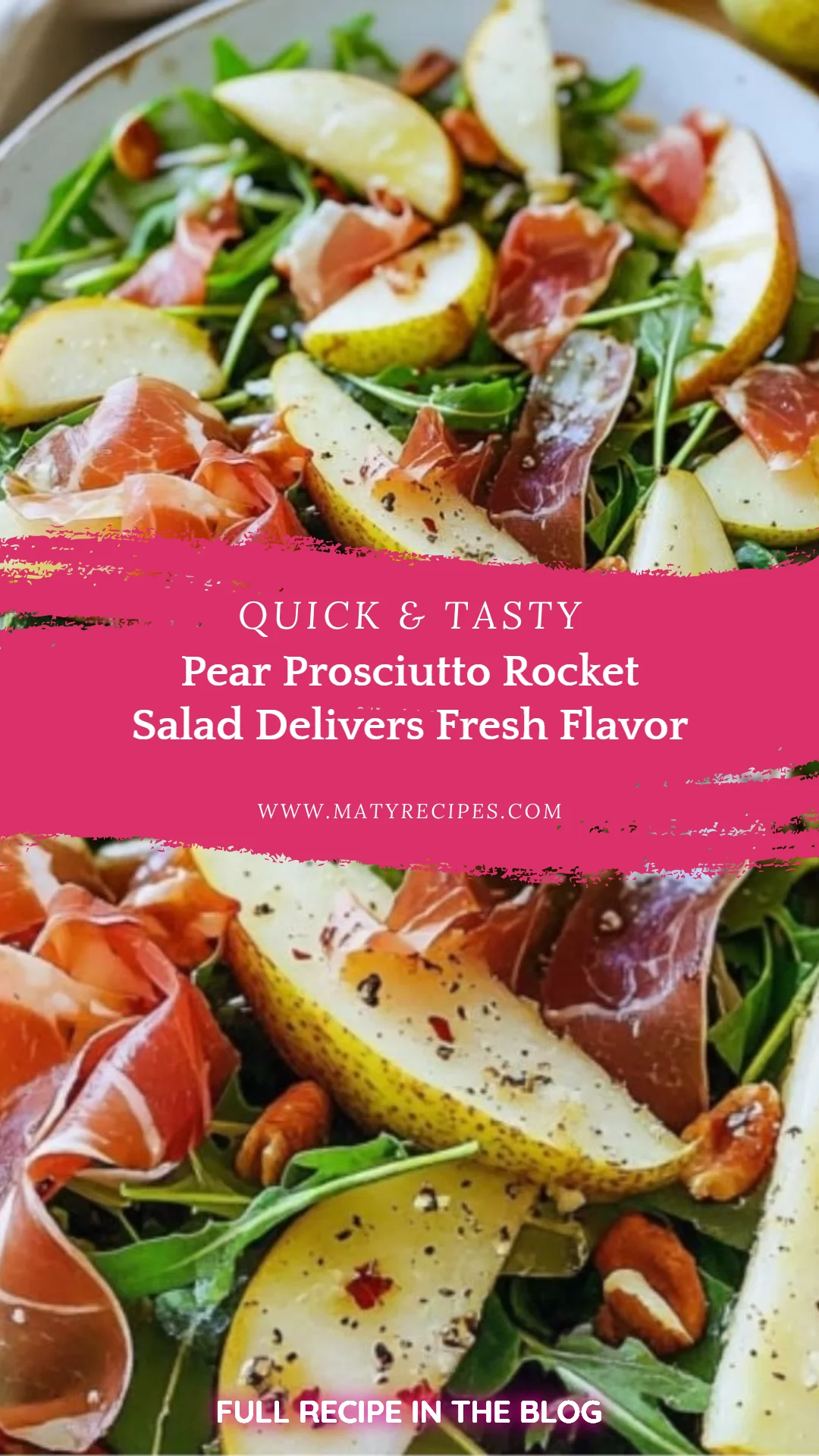 Pear Prosciutto Rocket Salad Delivers Fresh Flavor
